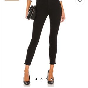 Frame Ali High Rise Cigarette Skinny Jeans in Black 28